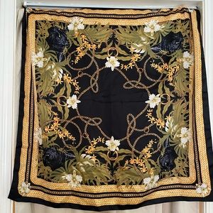 Black panther silk scarf/ large bandana